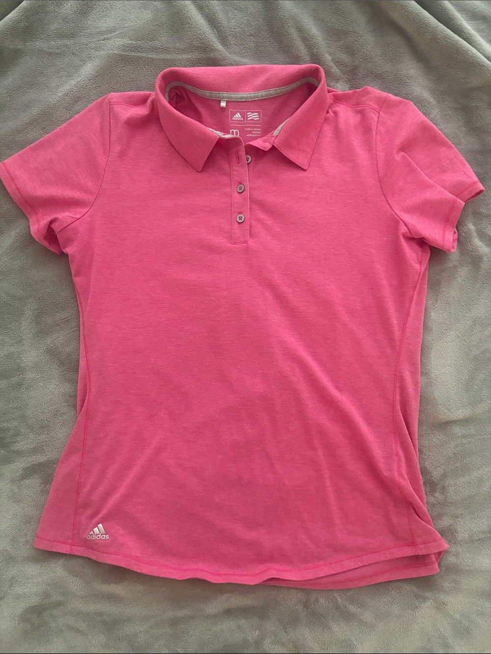 adidas Hot Pink Short Sleeve Polo